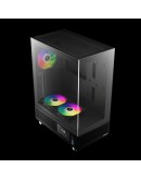 Gamdias кутия Case ATX - ATLAS E1 - 3 x 120 mm A-RGB, Digital Display, Tempered Glass