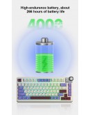 Aula геймърска механична клавиатура Wireless Gaming Mechanical Keyboard AU75 - Bloomfield Switch [Linear] (English US), Beige