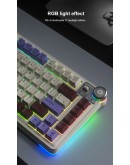 Aula геймърска механична клавиатура Wireless Gaming Mechanical Keyboard AU75 - Bloomfield Switch [Linear] (English US), Beige