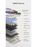 Aula геймърска механична клавиатура Wireless Gaming Mechanical Keyboard AU75 - Bloomfield Switch [Linear] (English US), Beige