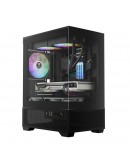 Gamdias кутия Case mATX - AURA GC9M Elite - 3 x 120 mm A-RGB, USB-C, Tempered Glass