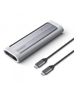 Orico външна кутия за диск Storage - Case - M.2 NVMe M-key 10 Gbps, Silicone Protective Case - AXM2-G2-GY-BP