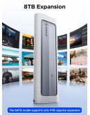 Orico външна кутия за диск Storage - Case - M.2 NVMe M-key 10 Gbps, Silicone Protective Case, USB-C/A - AXM2-G2-V1-GY