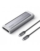 Orico външна кутия за диск Storage - Case - M.2 NVMe/SATA M/B key - USB3.1 Type-C, Silicone Protective Case, 10Gbps - AXM2S-G2-GY-BP