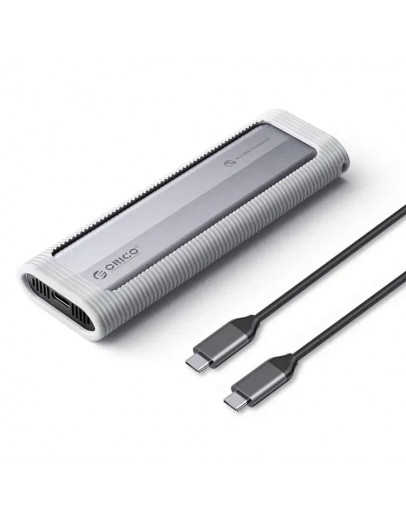 Orico външна кутия за диск Storage - Case - M.2 NVMe/SATA M/B key - USB3.1 Type-C, Silicone Protective Case, 10Gbps - AXM2S-G2-GY-BP