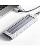 Orico външна кутия за диск Storage - Case - M.2 NVMe/SATA M/B key - USB3.1 Type-C, Silicone Protective Case, 10Gbps - AXM2S-G2-GY-BP