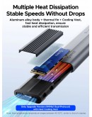 Orico външна кутия за диск Storage - Case - M.2 NVMe/SATA M/B key - USB3.1 Type-C/A, Silicone Protective Case, 10Gbps - AXM2S-G2-V1-GY-BP