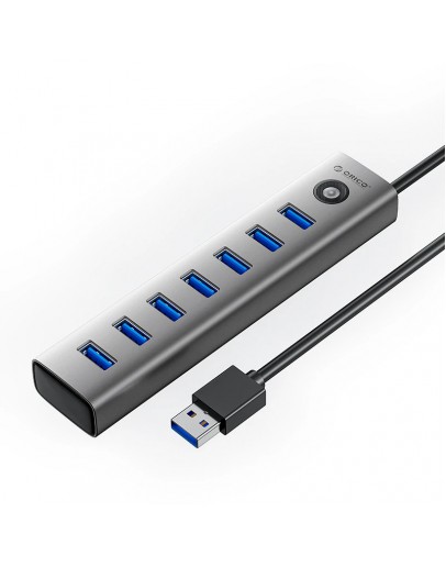 Orico хъб USB3.0 HUB 7 port Black - CL7U-U3-10-GY-BP