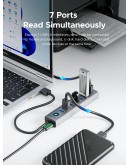 Orico хъб USB3.0 HUB 7 port Black - CL7U-U3-10-GY-BP
