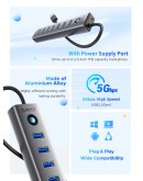 Orico хъб USB3.0 HUB 7 port Black - CL7U-U3-10-GY-BP