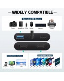 VCom докинг станция Docking Station USB-C 4-in-1 - CU450S - HDMI x 2, USB2.0, USB-C PD3.0 100W, MST