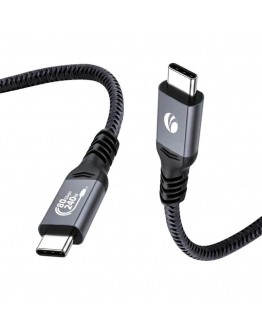 VCom кабел Cable Thunderbolt 5 / USB4 - USB-C 80Gbps PD240W 0.3m Black - CU584M-0.3m