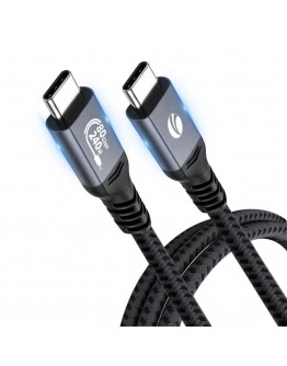 VCom кабел Cable Thunderbolt 5 / USB4 - USB-C 80Gbps PD240W 0.6m Black - CU584M-0.6m