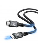 VCom кабел Cable Thunderbolt 5 / USB4 - USB-C 80Gbps PD240W 0.6m Black - CU584M-0.6m