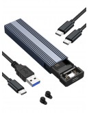 VCom външна кутия за диск Storage Case - M.2 NVMe M/B key - 10Gbps USB3.1 Type-C/A - CU850N
