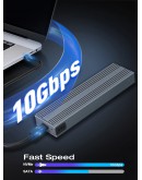 VCom външна кутия за диск Storage Case - M.2 NVMe M/B key - 10Gbps USB3.1 Type-C/A - CU850N
