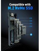 VCom външна кутия за диск Storage Case - M.2 NVMe M/B key - 10Gbps USB3.1 Type-C/A - CU850N