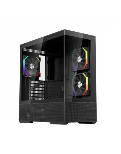 1stPlayer Кутия Case ATX - Crystal Vision CV7 Black - 5 x 120 mm included