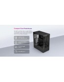 1stPlayer Кутия Case ATX - Crystal Vision CV7 Black - 5 x 120 mm included