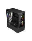 1stPlayer Кутия Case ATX - Crystal Vision CV7 Black - 5 x 120 mm included