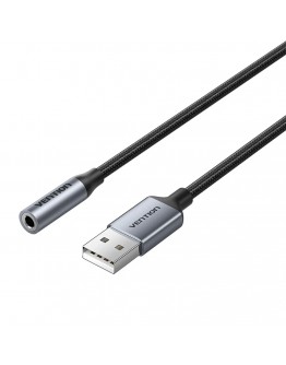 Vention външна звукова карта USB Sound card 1-Port 0.25M Gray - CVFHC