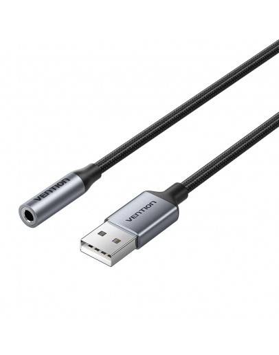 Vention външна звукова карта USB Sound card 1-Port 0.25M Gray - CVFHC