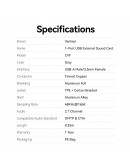 Vention външна звукова карта USB Sound card 1-Port 0.25M Gray - CVFHC