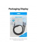Vention външна звукова карта USB Sound card 2-Port 0.25M Gray - CVHHC