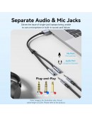 Vention външна звукова карта USB Sound card 2-Port 0.25M Gray - CVHHC