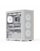 AeroCool кутия Case ATX - D501A White, Addressable RGB, Wood