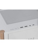 AeroCool кутия Case ATX - D501A White, Addressable RGB, Wood