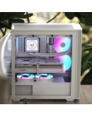 AeroCool кутия Case ATX - D501A White, Addressable RGB, Wood