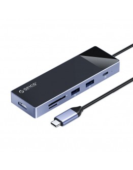 Orico докинг станция Docking Station Type-C - DM-10P-BK-BP - HDMI, USB-C, USB-A x 4, PD100W x 1, LAN (1Gbps), SD/TF