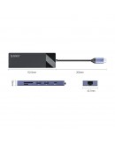 Orico докинг станция Docking Station Type-C - DM-10P-BK-BP - HDMI, USB-C, USB-A x 4, PD100W x 1, LAN (1Gbps), SD/TF