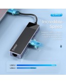 Orico докинг станция Docking Station Type-C - DM-10P-BK-BP - HDMI, USB-C, USB-A x 4, PD100W x 1, LAN (1Gbps), SD/TF