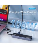 Orico докинг станция Docking Station Type-C - DM-10P-BK-BP - HDMI, USB-C, USB-A x 4, PD100W x 1, LAN (1Gbps), SD/TF
