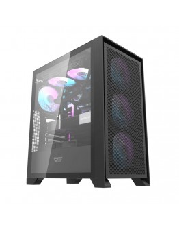 Darkflash кутия Case ATX - DRX70 Mesh Black - Addressable RGB 4 fans, USB-C