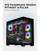 Darkflash кутия Case mATX - DS900M White - 6 x 120 mm Infinity Mirror A-RGB
