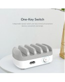 Orico зарядна станция за мобилни устройства Charger Station 220V - 5 x USB 40W White - DUK-5P-EU-WH