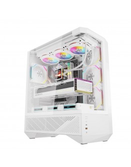 Darkflash кутия Case ATX - DY460 White - 4 x 120 mm A-RGB fans included, USB-C