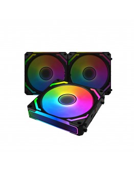 Xigmatek Комплект вентилатори Fan Pack 3-in-1 3x120mm - Starlink Ultra - Infinity Mirror, A-RGB