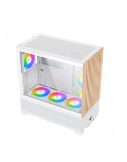 Xigmatek кутия Case EATX - Endorphin WD Arctic, Addressable RGB, Wood