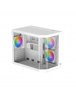 Xigmatek кутия Case mATX - Cubi M Arctic - 6 ARGB Fans