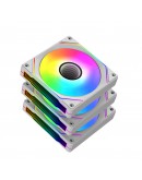 Xigmatek Комплект вентилатори Fan Pack 3-in-1 3x120mm - Infinity G20A Arctic - Infinity Mirror, A-RGB