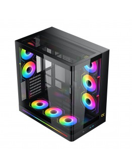 Xigmatek кутия Case E-ATX - PANO II AIR - 8 ARGB Fans
