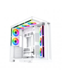 Xigmatek кутия Case ATX - Aqua 7 Arctic - 8 ARGB Fans, USB-C