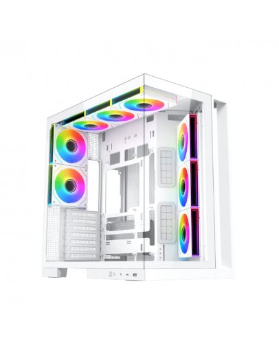 Xigmatek кутия Case ATX - Aqua 7 Arctic - 8 ARGB Fans, USB-C