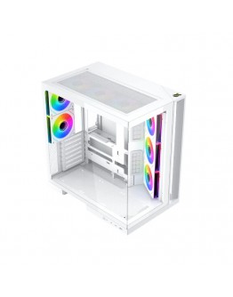 Xigmatek кутия Case ATX - Aqua 7 Arctic - 8 ARGB Fans, USB-C