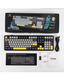 Aula геймърска механична клавиатура Wireless Gaming Mechanical Keyboard F108 - Volcanic Switch [Linear] (English US), Black, Gray