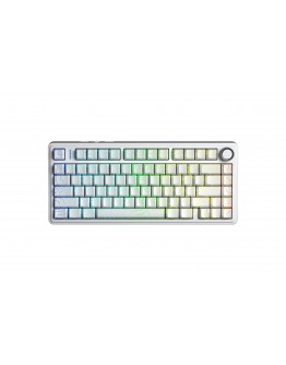 Aula геймърска механична клавиатура Wireless Gaming Mechanical Keyboard F75HE - Black King Magnetic Switch [Linear] (English US), White